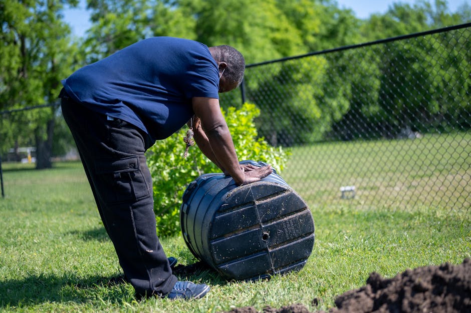 Travaux de leach field installation