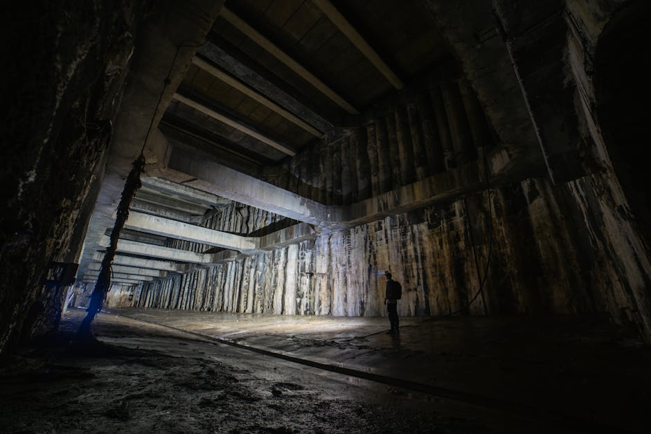 Travaux de concrete septic underground