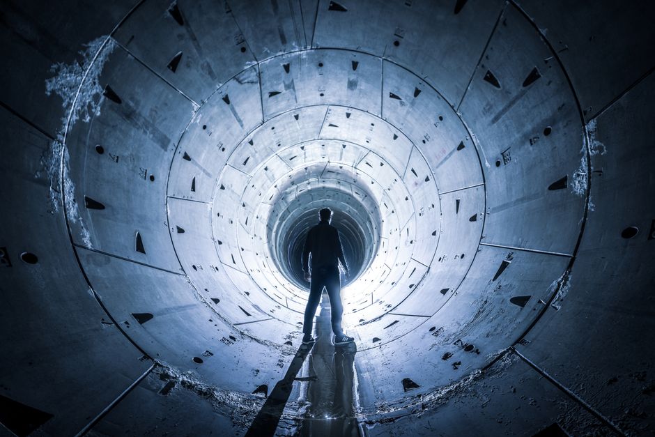 Travaux de concrete septic underground